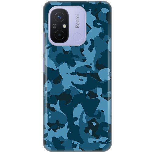  Silikonska maska za Xiaomi Redmi 12C Camouflage Pattern Print tamnoplava Slike