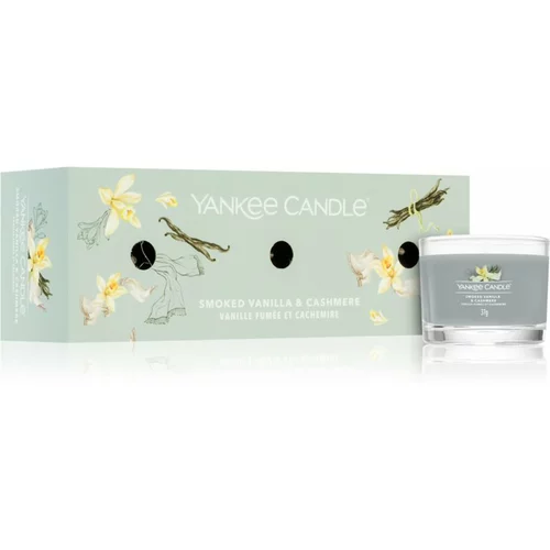 Yankee Candle Smoked Vanilla & Cashmere poklon set 3x37 g