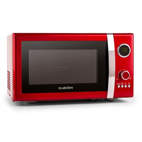 Klarstein FINE DINESTY, 1000W, 23L, 2u1 Mikrovalna pećnica, RETRO, 12 programa, crvena Cijene