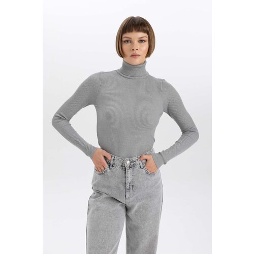 Defacto Fitted Turtleneck Ribbed Sweater Slike