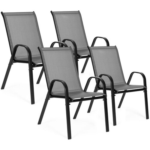 Multi Garden set od 4 vrtne stolice &ndash; za terasu ili balkon, sive Cijene
