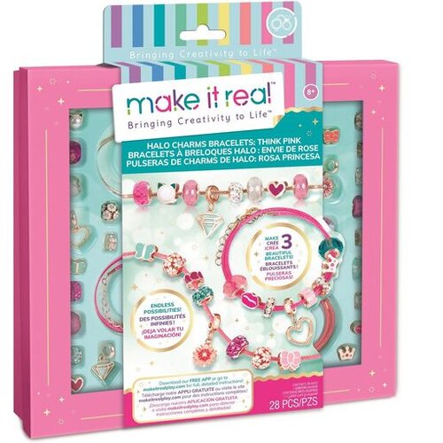 MAKE IT REAL Make it real! Zapestnice s kristalnim obeskom pink barve Cene