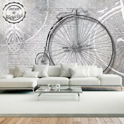  tapeta - Vintage bicycles - black and white 350x245
