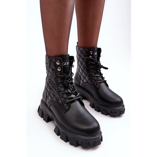 GOE Leather Ankle Boots Brogues Flat Heel Slike