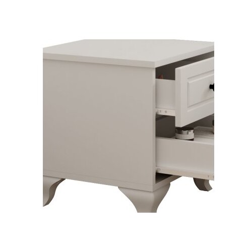 Hanah home noćni ormarić mat bela bpoja rb 058 Slike