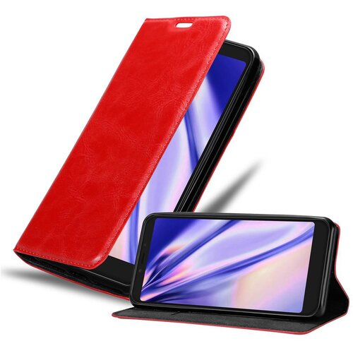 Cadorabo Ohi&scaron;je, združljivo z Alcatel 1S 2019 v rdeče jabolko - Za&scaron;čitni ovitek z magnetnim zapiranjem, stoječo funkcijo in režo za kartice, (20549815) Cene