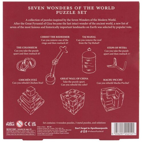 Professor Puzzle Igra Seven Wonders of the World Slike