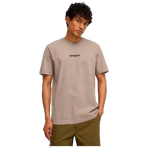 Superdry Majice s kratkimi rokavi T-shirt Micro Logo Graphic ample Bež Cene