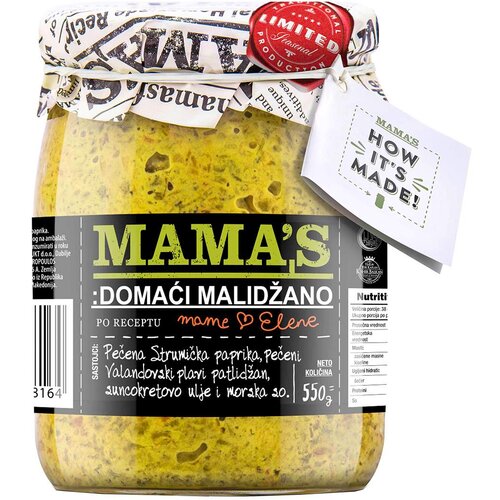 Mamas ajvar MAMA&amp;rsquo;S malidžano zelena paprika 550g Slike