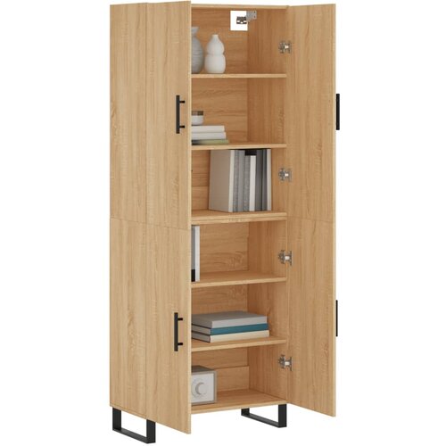  Visoka komoda hrasta sonome 69,5x34x180cm od konstruiranog drva Slike