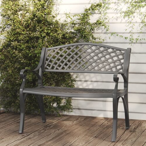 VidaXL Vrtna klop 102 cm liti aluminij črne barve Slike