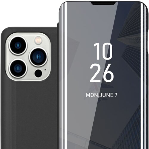 Cadorabo CASE, združljiv z Apple v turmalinski črni barvi - Clear View Zrcalo Za&scaron;čitni pokrov s funkcijo stojala 360 stopinj za&scaron;čita, (20603252) Cene