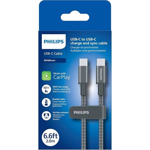 Philips USB-C na USB-C kabel, 2m, 3A, 60W, 480Mbps DLC5060C/10 Cijene