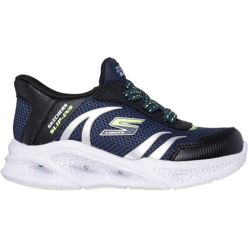 Skechers Superge 'METEOR-LIGHTS-BRISK' mornarska / svetlo siva / neonsko zelena / črna Cene