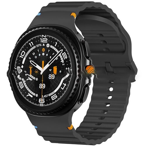 INF Združljivost s Samsung Galaxy Watch8: Silikonski pa&scaron;ček z avtomobilskim &scaron;ivom - 22MM - Črn, (5000079099) Cene