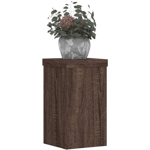  Stalci za biljke 2 kom boja smeđeg hrasta 10x10x18 cm drveni Slike