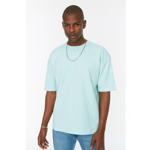Trendyol Mint Men's Oversize Crew Neck Short Sleeve T-shirt Slike