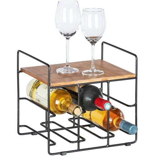 Wenko stalak za 6 boca vina s policom od bambusa Loft Cijene