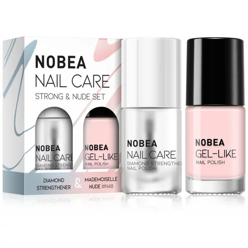 NOBEA Nail Care Strong & Nude Set set lakova za nokte