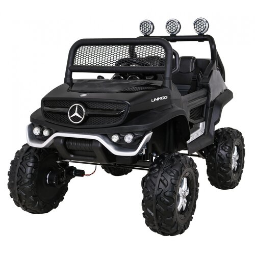  Licencirani auto na akumultor Mercedes BENZ UNIMOG S- crni Slike