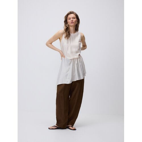 Reserved Bluza s asimetričnim dnom - krem Cene