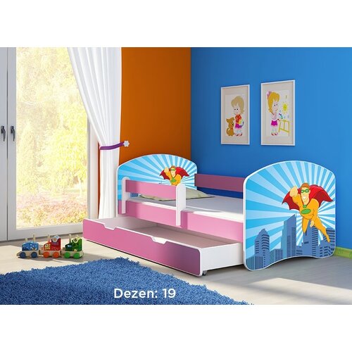 ACMA Krevet za decu Pink sa fiokom 180x80 2 19 Slike