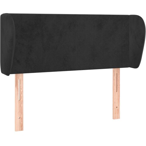 Maison Chic posteljno vzglavje - vzglavna omarica - nočna omarica z u&amp;scaron;esi črno 93x23x78/88 cm žamet, (21708138) Slike