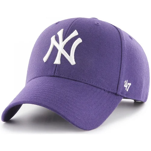 47 Brand Cap mlb new york yankees mvp snapback Ljubičasta