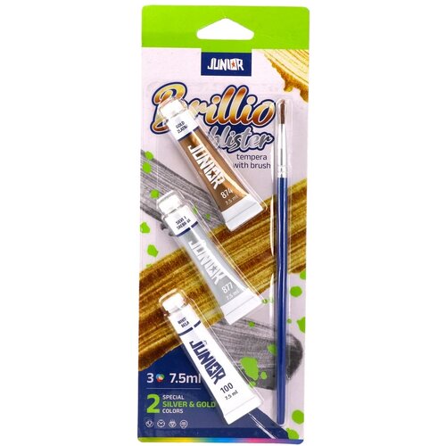 Junior Brillio blister, tempera sa četkicom, 7.5ml, 3K Cene