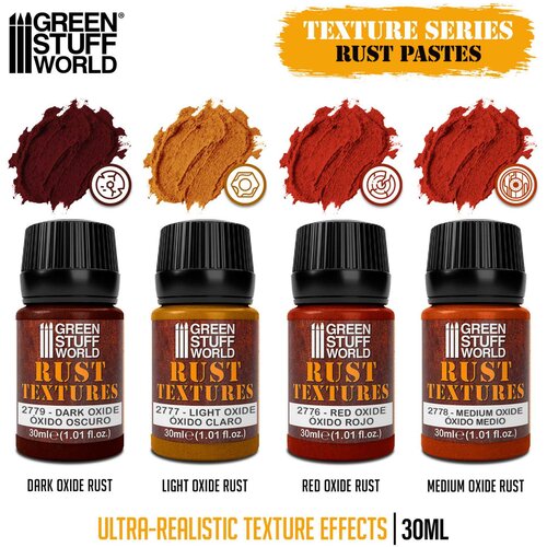 Green Stuff World Texture Series Set 30ml - Rust Textures (Pack x4) Cene