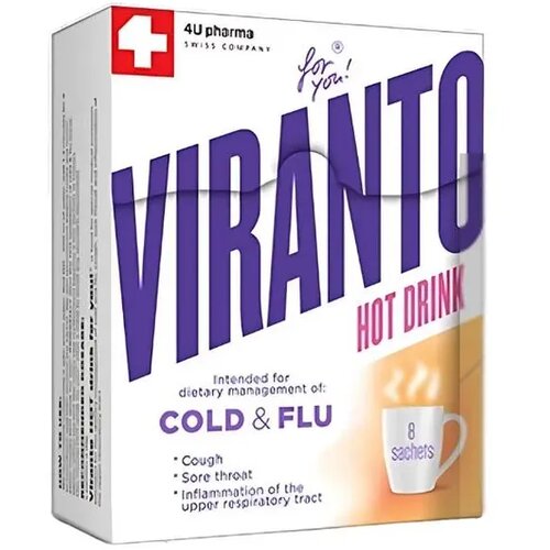 4U Pharma Viranto Hot drink protiv prehlade, 8 kesica Cene