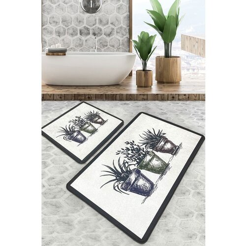  koule - 01 multicolor bathmat set (2 pieces) Cene