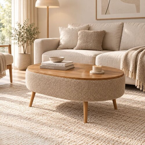 Hanah home Luno klub sto 90 × 45 × 60 cm, braon Cene