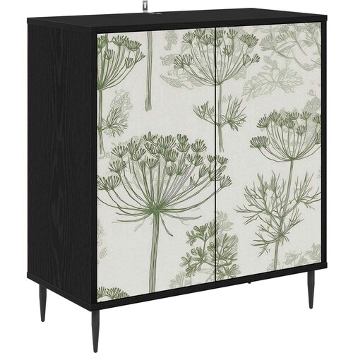  Kreveta GOTHA Crni hrast 69 x 33 x 76 cm Konstruirano drvo Slike