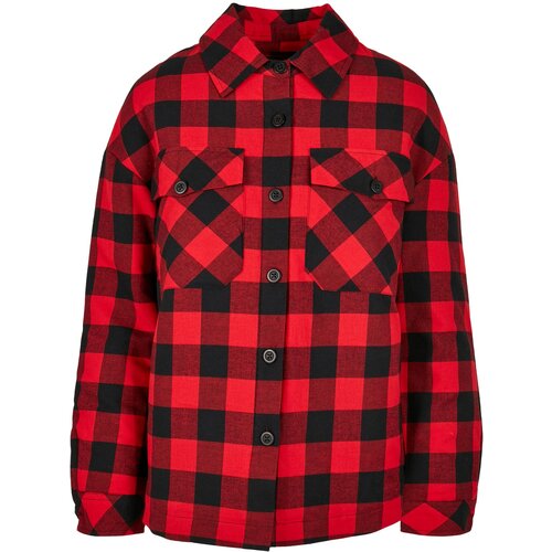 UC Ladies Women's flannel padded overshirt black/red Cene