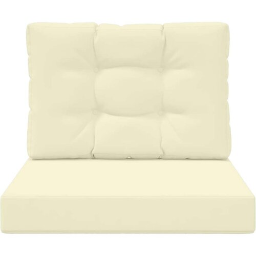  Jastuk za vanjsku sofU 2 pcs Krema Poliester - Krema 60 x 60 cm 1x sjedalo +1x naslon (3D s bartagom) Slike