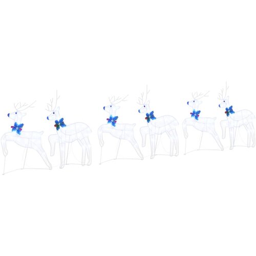 vidaXL LED jelene 6 pcs Bela blago, (5000075060) Cene
