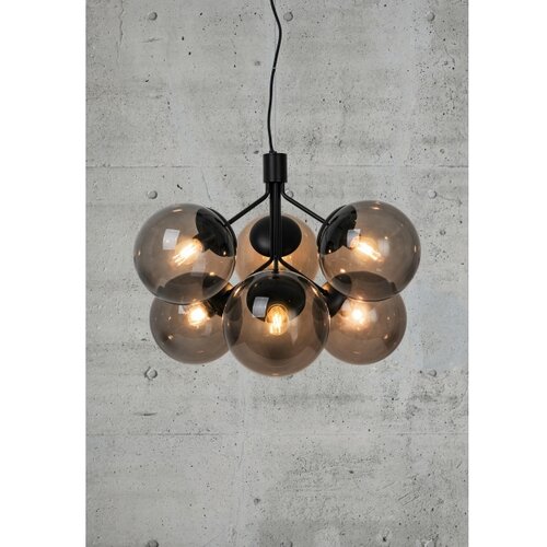 Nordlux visilica na sajli IVONA 6xE27/28W/230V crna Slike