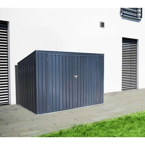  Westman - Metalno spremi&scaron;te za kante za smeće / spremi&scaron;te za alat i bickle - 100x235x131 cm Cijene
