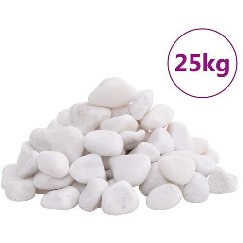 vidaXL Polirani kamenčki 25 kg beli 2-5 cm Cene