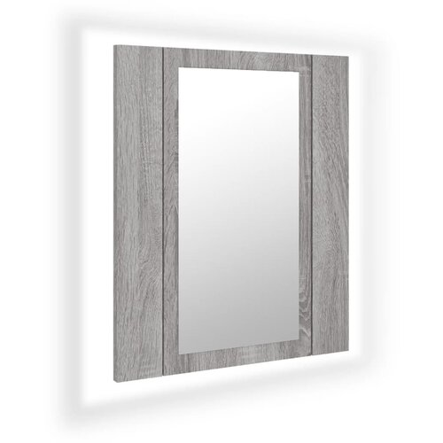 Maison Chic LED Kopalniška omarica - Kopalniški kabinet z ogledalom siva sonoma 40x12x45 cm, (21794434) Cene