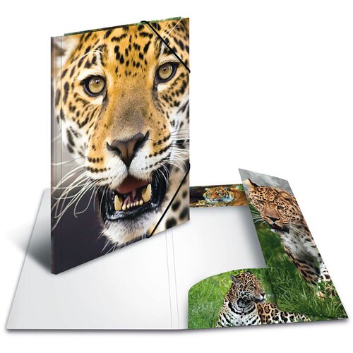 Herma Mapa z elastiko A4 PP, Leopard Slike