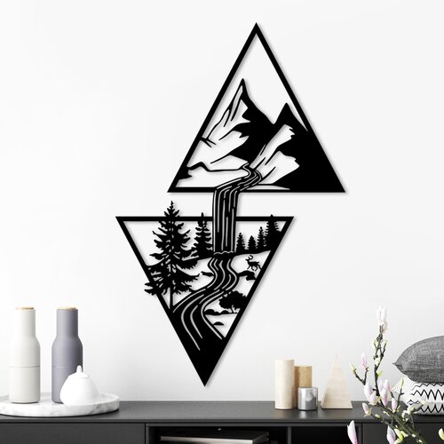 Opviq zidna dekoracija Cassade, 80x50 cm, 1.5 mm, Crna Slike