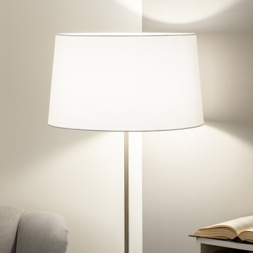  Brilagi - LED stojeća lampa CERIA 1xE27/40W/230V &amp;Oslash; 45 cm bela/mat hrom Slike