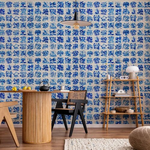  Foto tapeta - Azulejos tiles – traditional Portuguese ceramic tiles 100x70 Vodootporna Cene
