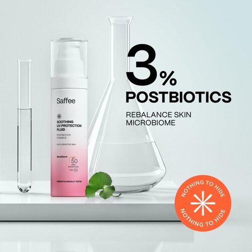 Saffee SensiDerm Soothing UV Protection Fluid za&amp;scaron;titni fluid za suho i osjetljivo lice SPF 50 50 ml Slike