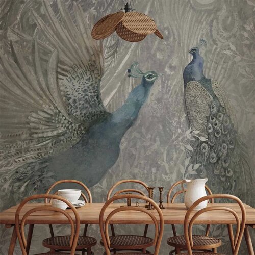  Foto tapeta - Peacocks Dancing - Second Variant 300x210 Vodootporna Cene
