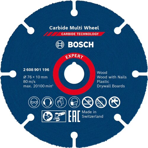 Bosch expert carbide multi wheel rezna ploča 76 x 10mm, pakovanje 1 komad, 2608901196 Slike