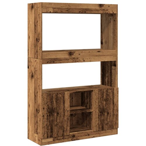  Visoka komoda boja staro drvo 92x33x140 cm konstruirano drvo Slike