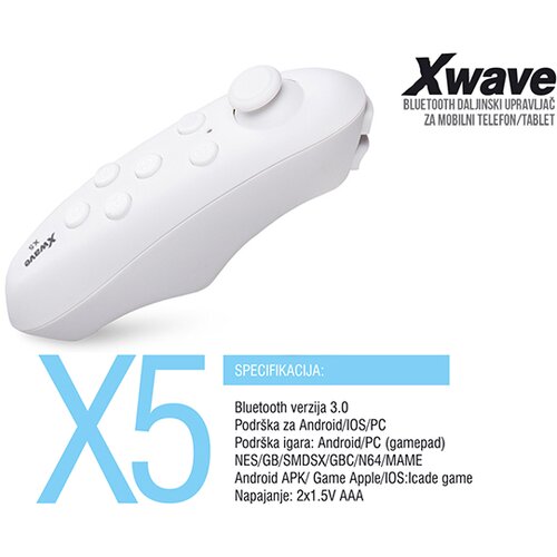 X Wave BT daljinski upravljac za VR naocare,mobilne telefone i smart TV 023360 Cene
